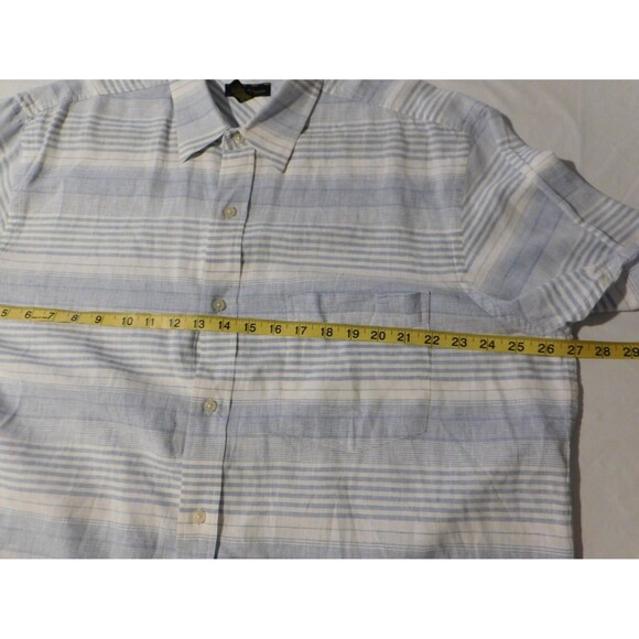 Club Room Linen Blend Men's Button Front Short Sleeve Shirt XL - Picture 5 of 7
